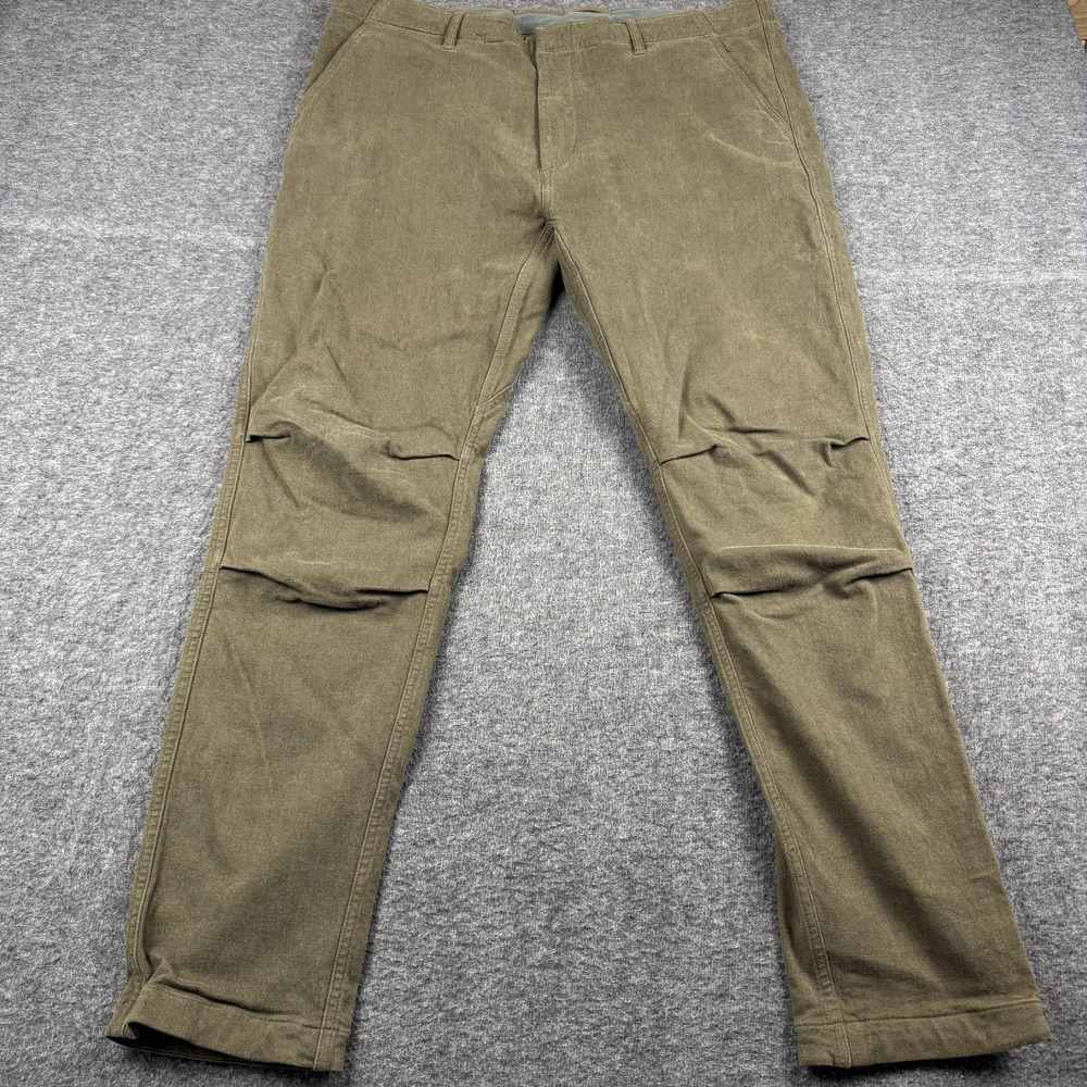 Relwen Pants Mens XL Green Stretch Casual Heavy Outdoor Hiking Drawstring